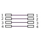 Cavo telefonico spiralato 2mt RJ10 4P4C Nero