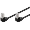 Cavo di rete Patch Angolato 90&deg; CCA Cat. 5e Nero UTP 1 m