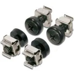 Kit Set 4 Viti 4 Dadi e 4 Rondelle per Montaggio Rack Nero