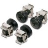 Kit Set 4 Viti 4 Dadi e 4 Rondelle per Montaggio Rack Nero