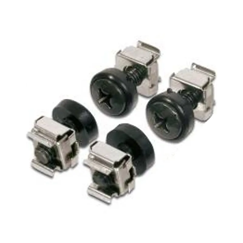 Kit Set 4 Viti 4 Dadi e 4 Rondelle per Montaggio Rack Nero