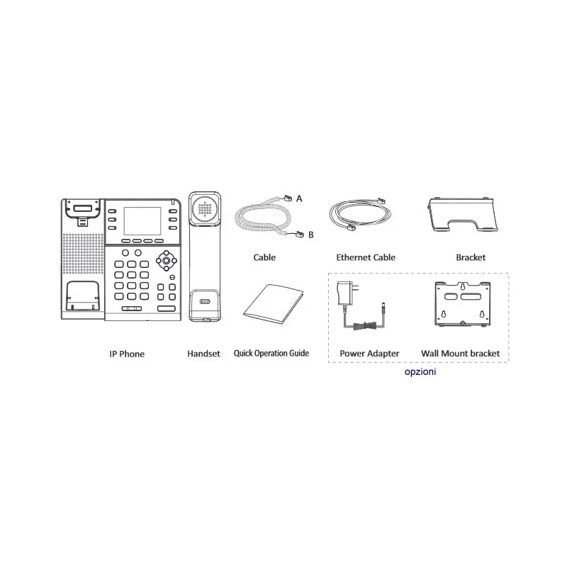 Univois U3S Telefono IP PoE Gigabit USB per bluetooth wifi