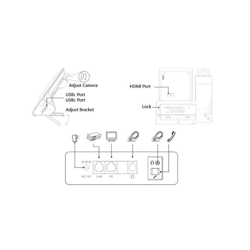 Univois U8S videotelefono IP touch 80 tasti bluetooth