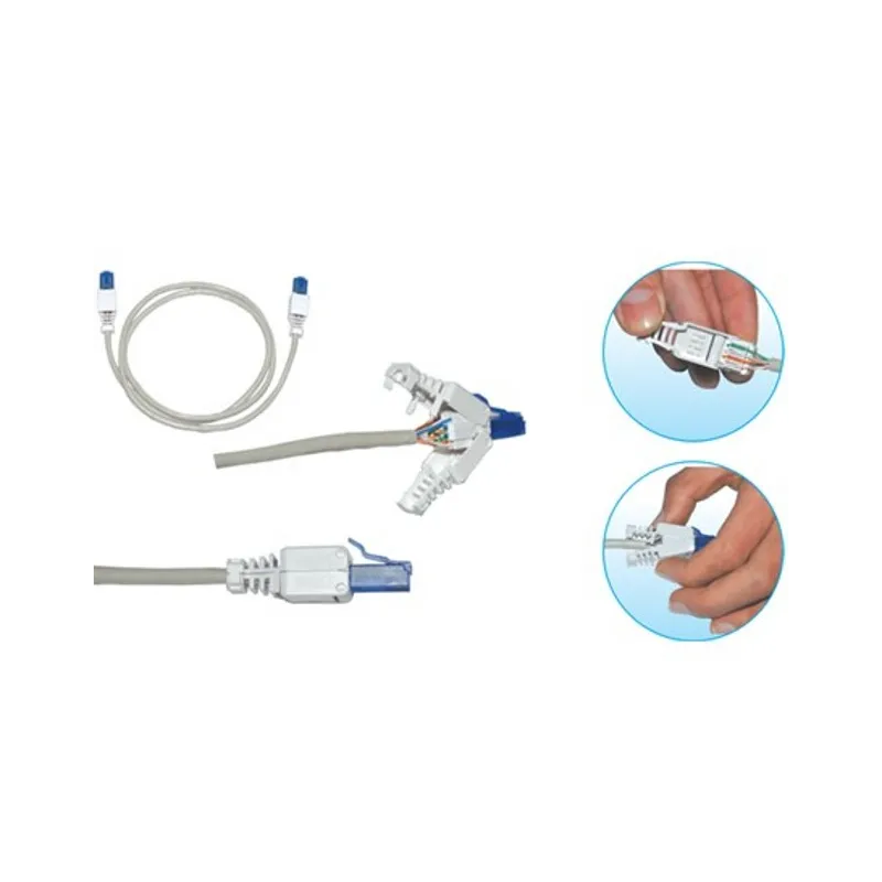  Plug Cat. 5/6 RJ45 Tooless con Copriconnettore