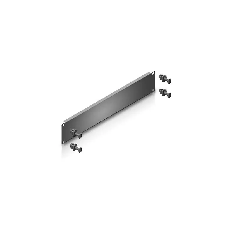 Pannello Cieco Toolless 4 Clip per Armadi Rack 19'' 2U Nero