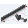 Pannello Cieco Toolless 4 Clip per Armadi Rack 19'' 2U Nero