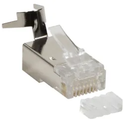 Plug Cat.6 / 6A / 7 / 7A RJ45 Schermato per Cavo Rigido/Flessibile 