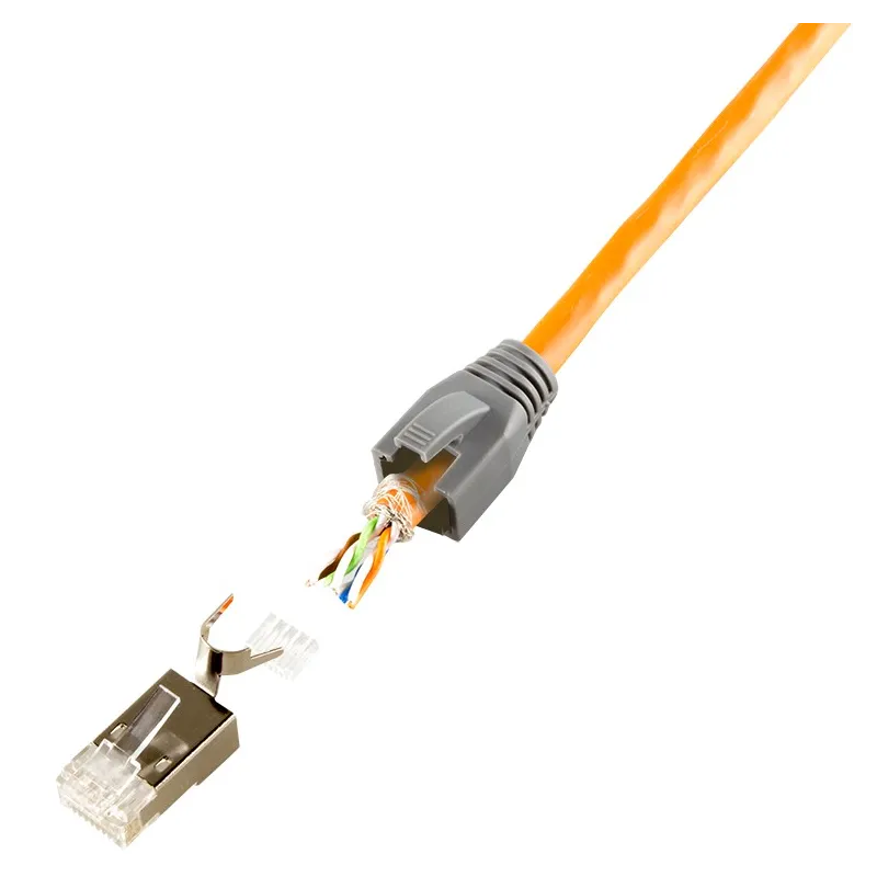 Plug Cat.6 / 6A / 7 / 7A RJ45 Schermato per Cavo Rigido/Flessibile 