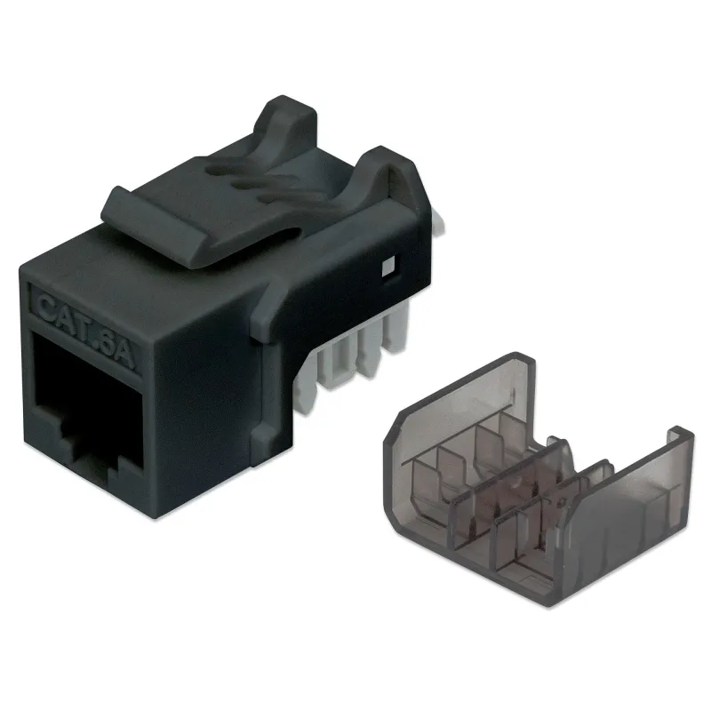 Frutto Keystone RJ45 Cat6A UTP 10 Gigabit Nero