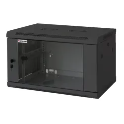 Armadio Rack 19'' a muro 6 unit&agrave; sezione unica prof. 600mm Nero