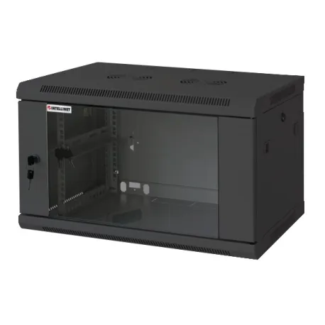 Armadio Rack 19'' a muro 6 unit&agrave; sezione unica prof. 600mm Nero