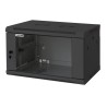 Armadio Rack 19'' a muro 6 unit&agrave; sezione unica prof. 600mm Nero