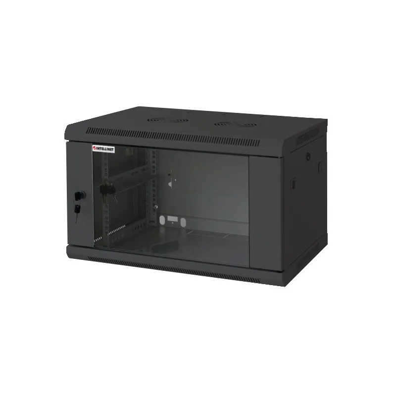 Armadio Rack 19'' a muro 6 unit&agrave; sezione unica prof. 600mm Nero