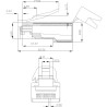 Confezione 70 plug RJ45 STP per Cavo Rigido/Flessibile Cat.6A