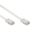 Cavo di Rete Patch Piatto in Rame Cat.6 UTP 2m Bianco
