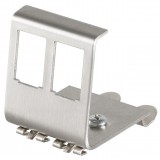 Adattatore per Moduli Keystone 2xRJ45 per guida DIN