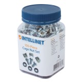 Kit Set 100 Viti, 100 Dadi e 100 Rondelle per Montaggio Rack Silver