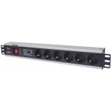 Multipresa per Rack 19'' 6 posti Spina Schuko
