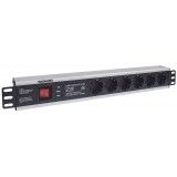 Multipresa per Rack 19'' 6 posti Spina Schuko