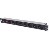 Multipresa per Rack 19'' 8 posti Spina Schuko