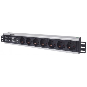 Multipresa per Rack 19'' 7 posti Spina Schuko
