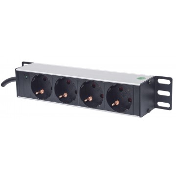 Multipresa Universale 4 posti da Rack 10'' con Spina Tedesca