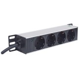 Multipresa Universale 4 posti da Rack 10'' con Spina Tedesca