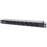Multipresa per Rack 19'' 8 posti Spina Schuko