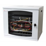 Armadio Rack 19'' a muro 13 unità sezione unica prof. 500mm Nero