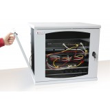 Armadio Rack 19'' a muro 16 unità sezione unica prof. 500mm Nero