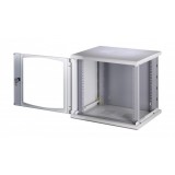 Armadio Rack 19'' a muro 16 unità sezione unica prof. 500mm Nero