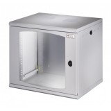 Armadio Rack 19'' a muro 16 unità sezione unica prof. 500mm Nero