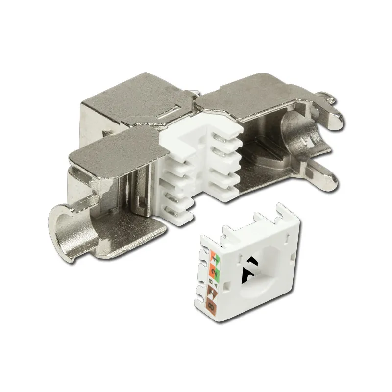 Frutto Keystone RJ45 Cat6A 10Gigabit STP 180&deg; Tooless Slim