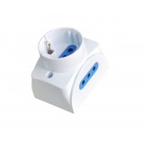 Presa da muro con 2 prese Italiane 2P+T e 1 Schuko 16A