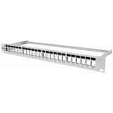 Pannello patch modulare senza frutti 24 posti grigio