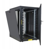 Armadio NetRack 19'' 600x1000 24 Unità Ventilato Nero da Assemblare