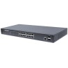 Switch 16 Porte Gigabit Ethernet PoE+ Web Managed con 2 Porte SFP