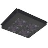 Gruppo di 4 Ventole a Soffitto Senza Termostato per Rack 19'' Nero