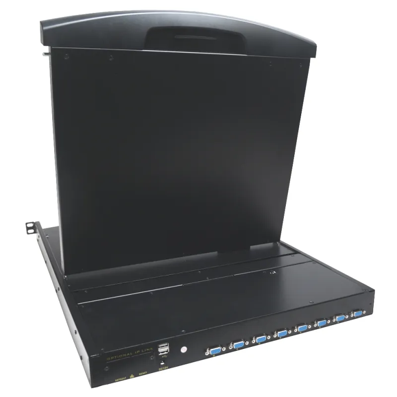 Console KVM Switch 8 Porte USB/PS2 con LCD 17'' da Rack 19'' Dual Rail