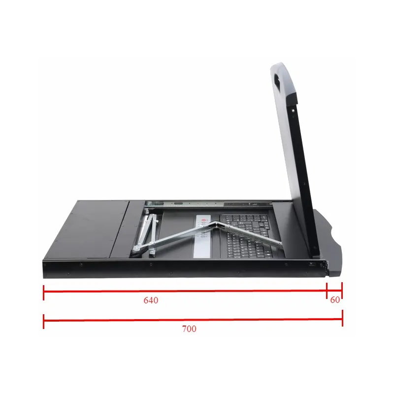 Console KVM Switch 8 Porte USB/PS2 con LCD 17'' da Rack 19'' Dual Rail