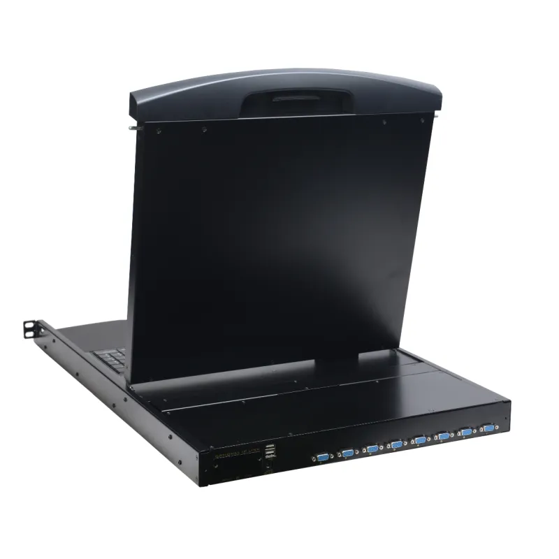 Console KVM Switch 8 Porte USB/PS2 con LCD 19'' da Rack 19'' Dual Rail