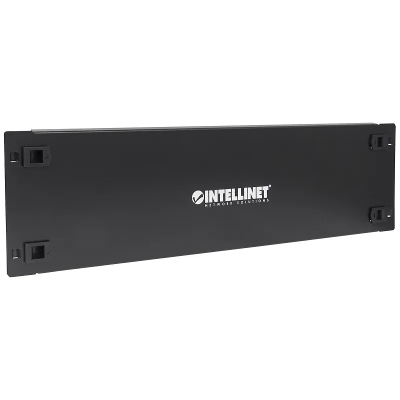Pannello Cieco Toolless a Clip per Armadi Rack 19'' 3U Nero