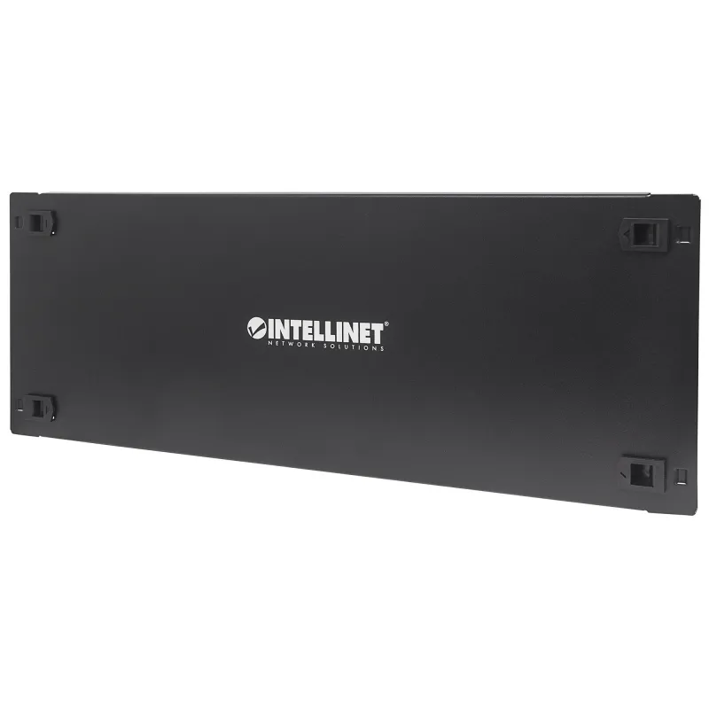 Pannello Cieco Toolless a Clip per Armadi Rack 19'' 4U Nero