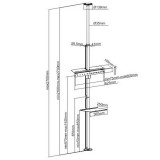 Supporto da Pavimento a Soffitto per TV LCD/LED/Plasma 37-70''