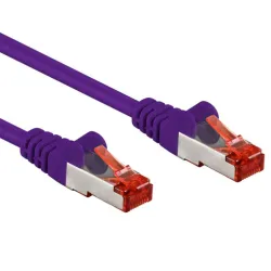 Cavo di rete Patch in rame Cat. 6 Viola SFTP LSZH 1m