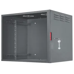 Armadio Rack 19'' a muro 9unit&agrave; con serratura di sicurezza