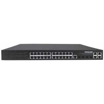 Switch 24 Porte Gigabit Ethernet PoE+ Web Managed con 4 porte Gigabit Combo Base-T/SFP