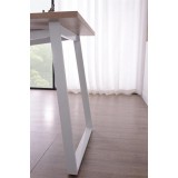 Scrivania per Computer con Tre Cassetti Bianco/Quercia