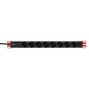 Multipresa per Rack 19'' 8 Uscite Spina Schuko