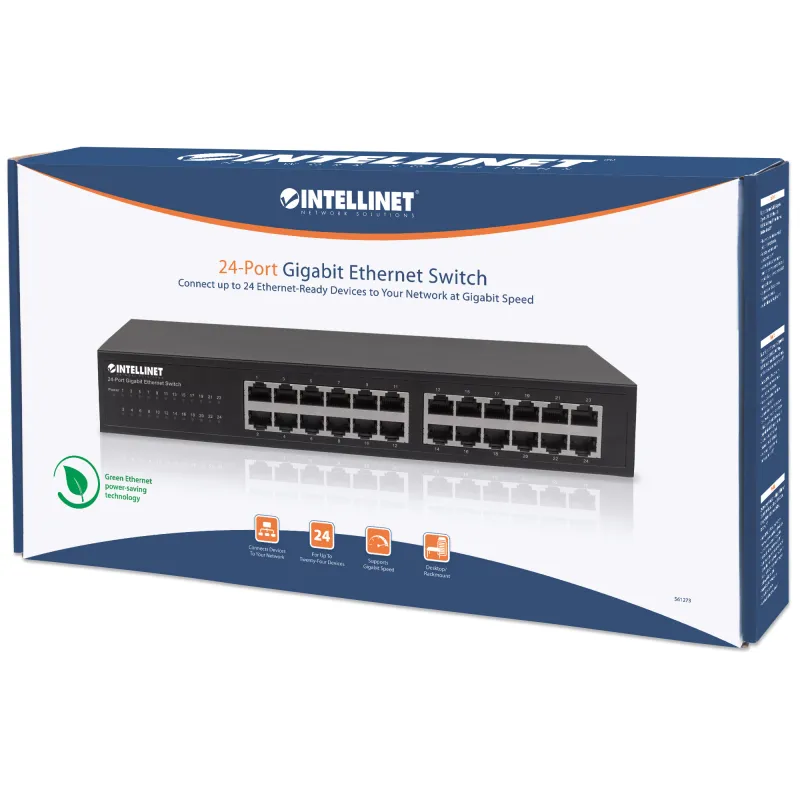 Gigabit Ethernet Switch 24 porte desktop/rack 